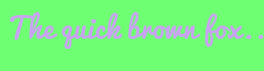 Image with Font Color CAA2F4 and Background Color 6FFF72